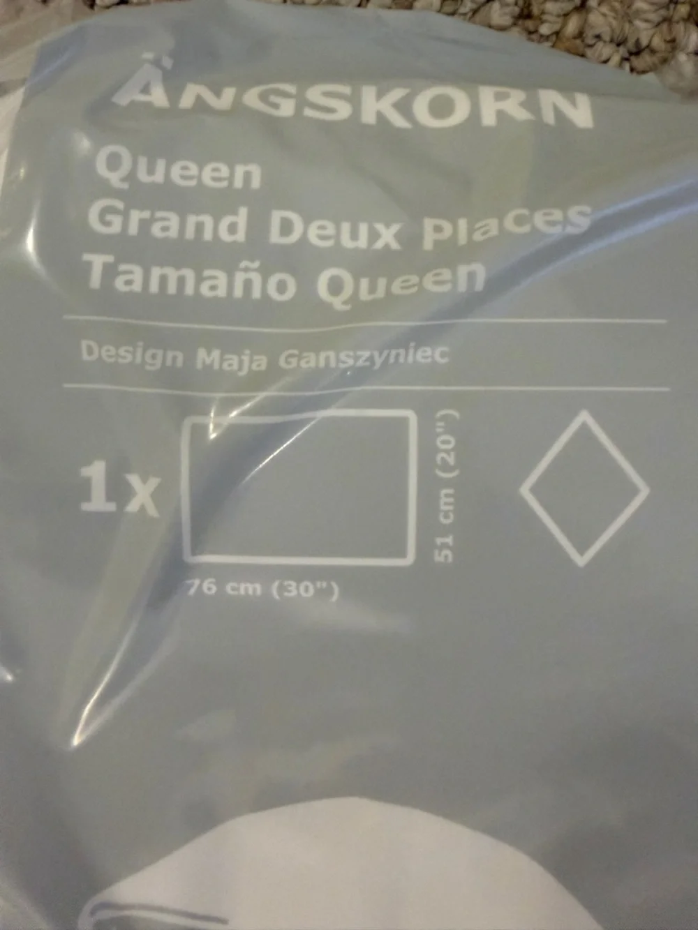 IKEA Angskorn White Pillow Protector - Queen